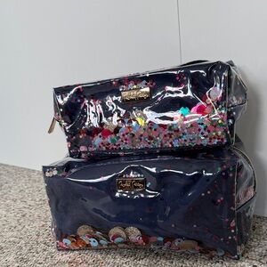 Packed Party Navy Sequin Cosmetic Bags